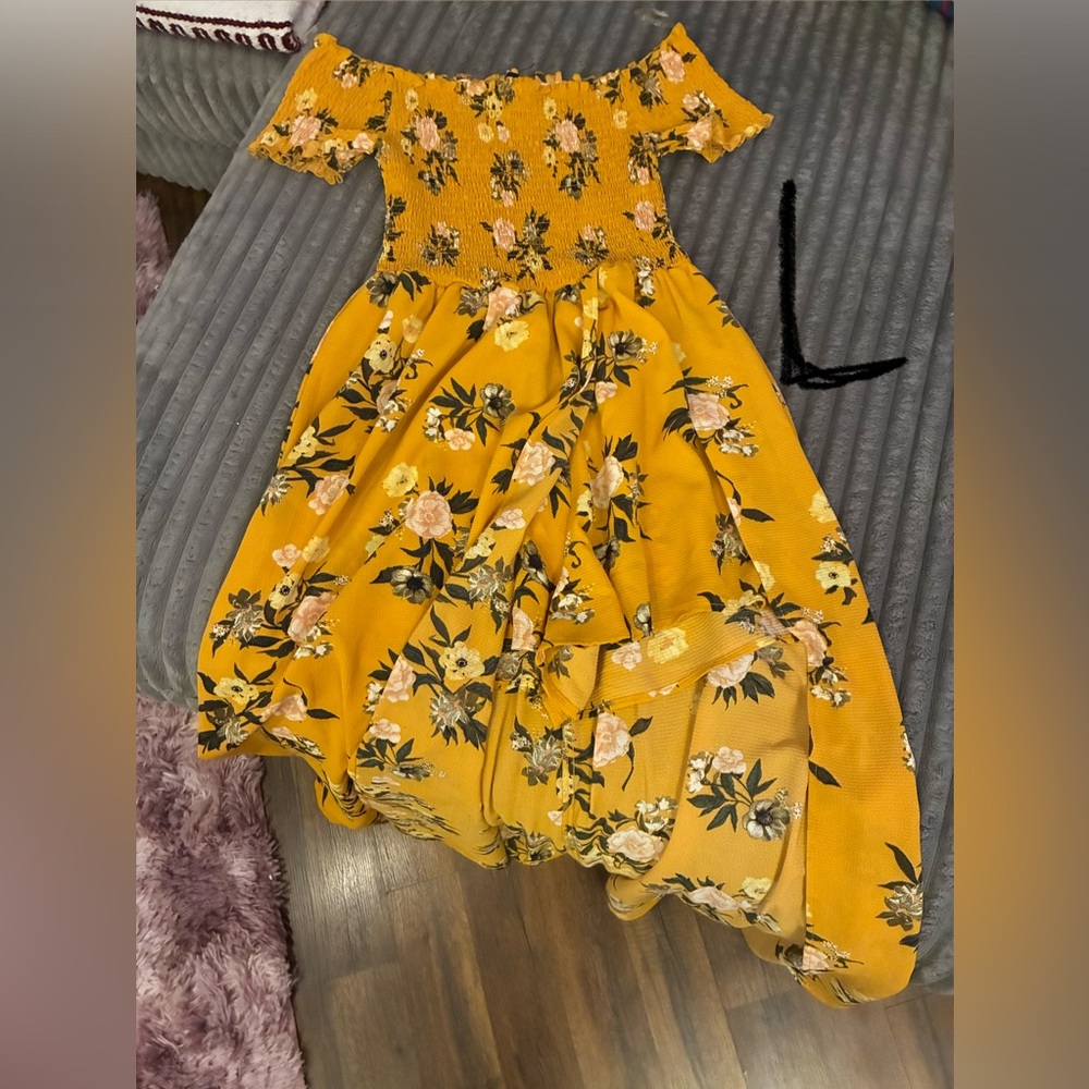 Justify Yellow Floral Dress